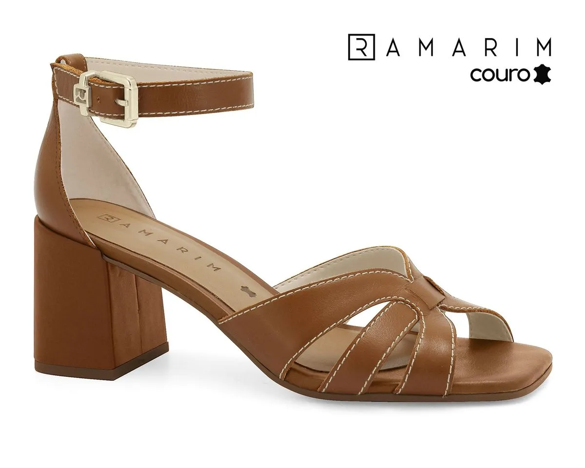 Sandália Salto Bloco Toffe Ramarim 2553204-7